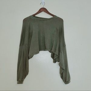 Out from Under Ella Long Sleeve Cropped Tee | S